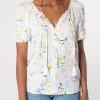 She She Boutique CLOTHING Floral Blouse - Cream/Yellow