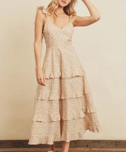 She She Boutique Tiered Midi Dress - Multi CLOTHING 8 She She Boutique Tiered Midi Dress - Multi CLOTHING