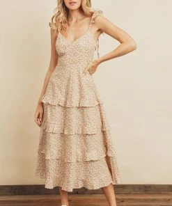 She She Boutique Tiered Midi Dress - Multi CLOTHING