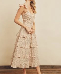 She She Boutique Tiered Midi Dress - Multi CLOTHING