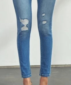 She She Boutique CLOTHING Mid-Rise Skinny Jeans - Medium Wash