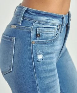 She She Boutique CLOTHING Mid-Rise Skinny Jeans - Medium Wash