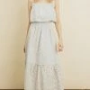 She She Boutique Beach Bliss Eyelet Midi Dress - Ice Blue NEW ARRIVALS