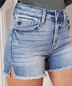 She She Boutique CLOTHING Hazel High Rise Shorts - Medium Wash