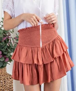 She She Boutique Smocked Ruffle Skort - Gucci