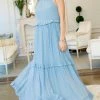 She She Boutique Smocked Halter Dress - Powder Blue CLOTHING