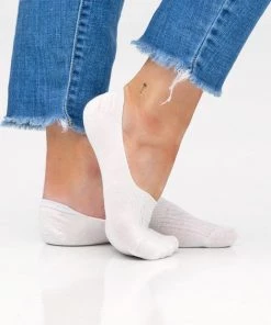 She She Boutique No-Slip Sneaker Socks - White OR Nude