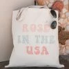 She She Boutique Rose In The USA Tote Bag - Natural ACCESSORIES