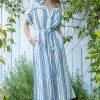 She She Boutique Striped Belted Shirt Dress - Navy OR Camel NEW ARRIVALS