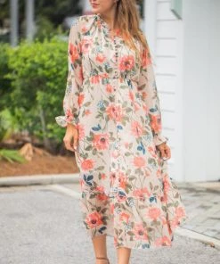 She She Boutique Floral Maxi Dress - Multi