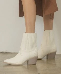 She She Boutique Dawn Western Bootie - White SHOES 8 She She Boutique Dawn Western Bootie - White SHOES