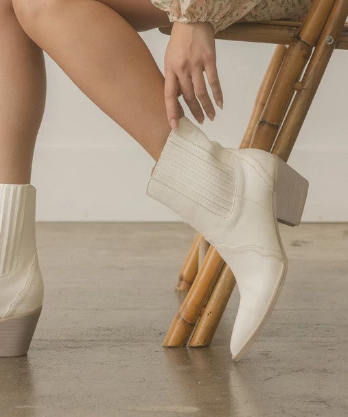 She She Boutique Dawn Western Bootie - White SHOES 6 She She Boutique Dawn Western Bootie - White SHOES