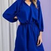 She She Boutique 3/4 Sleeve Dress - Royal Blue