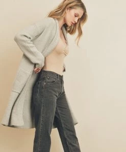 She She Boutique Cozy Long Cardigan - Light Grey NEW ARRIVALS