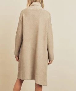 She She Boutique Cozy Long Cardigan - Taupe