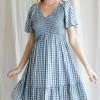She She Boutique Gingham Dress - Blue CLOTHING 1 She She Boutique Gingham Dress - Blue CLOTHING