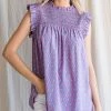 She She Boutique Smocked Top - Orchid