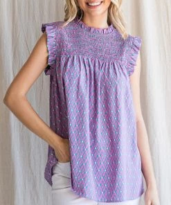 She She Boutique Smocked Top - Orchid