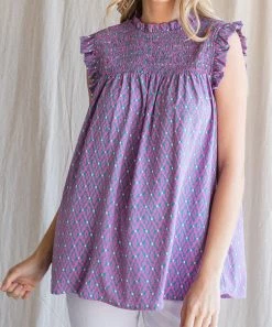 She She Boutique Smocked Top - Orchid