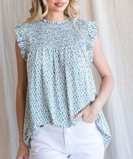 She She Boutique Smocked Top - Apply Green OR Ivory 6 She She Boutique Smocked Top - Apply Green OR Ivory