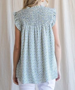 She She Boutique Smocked Top - Apply Green OR Ivory 15 She She Boutique Smocked Top - Apply Green OR Ivory