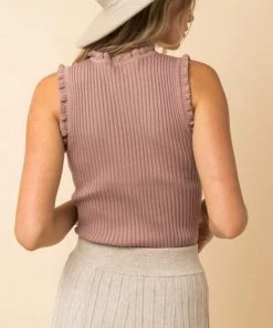 She She Boutique Sleeveless Ruffle Top - Dusty Blue OR Dusty Blush 11 She She Boutique Sleeveless Ruffle Top - Dusty Blue OR Dusty Blush