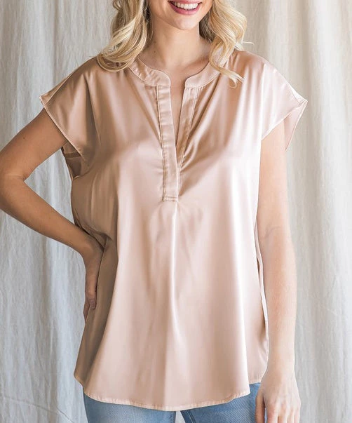 She She Boutique Satin Cap Sleeve Top - Hot Pink OR Champagne NEW ARRIVALS 5 She She Boutique Satin Cap Sleeve Top - Hot Pink OR Champagne NEW ARRIVALS