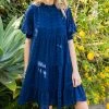She She Boutique NEW ARRIVALS Swiss Dot Dress - Navy