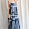 She She Boutique Multi Pattern Midi Dress - Navy