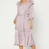 She She Boutique NEW ARRIVALS Ruffled Midi Dress - Lilac