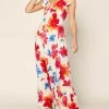She She Boutique Floral Maxi Dress - Cream/Red CLOTHING