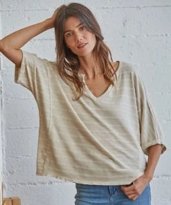 She She Boutique Long Days Top - Oatmeal