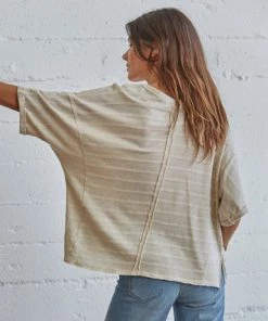 She She Boutique Long Days Top - Oatmeal