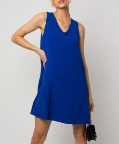 She She Boutique Sleeveless Dress - Royal Blue