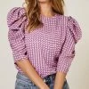 She She Boutique Polka Dot Top - Pink CLOTHING