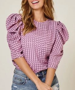 She She Boutique Polka Dot Top - Pink CLOTHING
