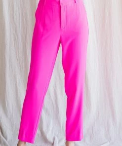 She She Boutique CLOTHING High Waisted Pants - Hot Pink