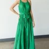She She Boutique Belted Maxi Dress - Green OR Black