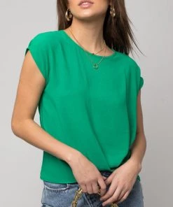 She She Boutique NEW ARRIVALS Twist Hem Top - White OR Kelly Green