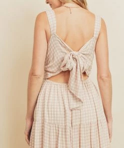 She She Boutique Tie-Back Dress - Dusty Pink