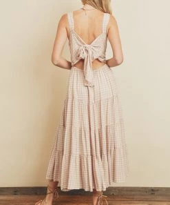 She She Boutique Tie-Back Dress - Dusty Pink