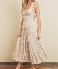 She She Boutique Tie-Back Dress - Dusty Pink