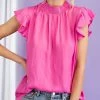 She She Boutique Mock Neck Top - Cotton Candy NEW ARRIVALS