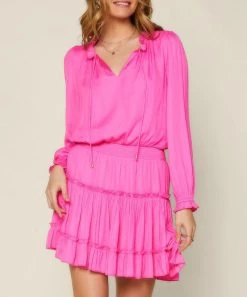 She She Boutique NEW ARRIVALS Tiered Dress - Pink Bubblegum