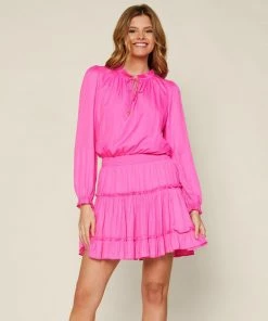 She She Boutique NEW ARRIVALS Tiered Dress - Pink Bubblegum