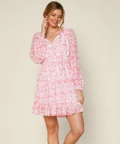 She She Boutique Floral Dress - Pink/White CLOTHING