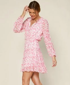 She She Boutique Floral Dress - Pink/White CLOTHING