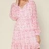 She She Boutique Floral Dress - Pink/White CLOTHING