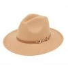 She She Boutique NEW ARRIVALS Fedora Hat With Belt Buckle - Camel