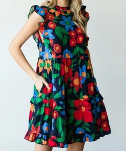 She She Boutique NEW ARRIVALS Floral Dress - Navy OR White
